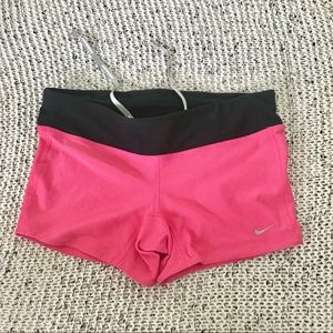 pink nike running shorts